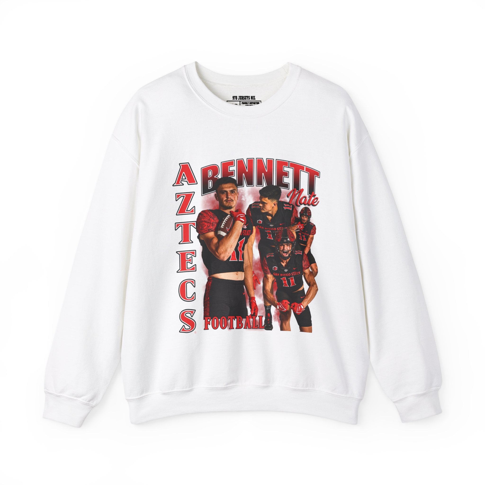 Nate Bennett Graphic Football Crewneck