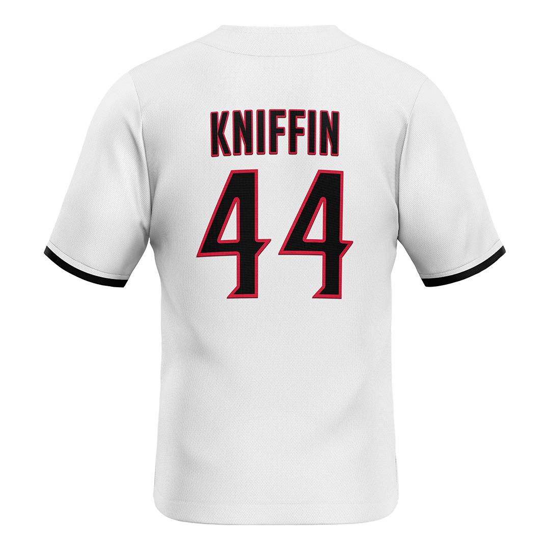 SDSU White Baseball Jersey - Aaron Kniffin