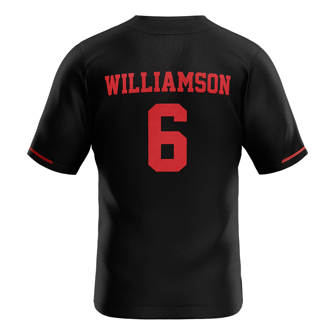 Jax State Black Baseball Jersey - Ace Williamson