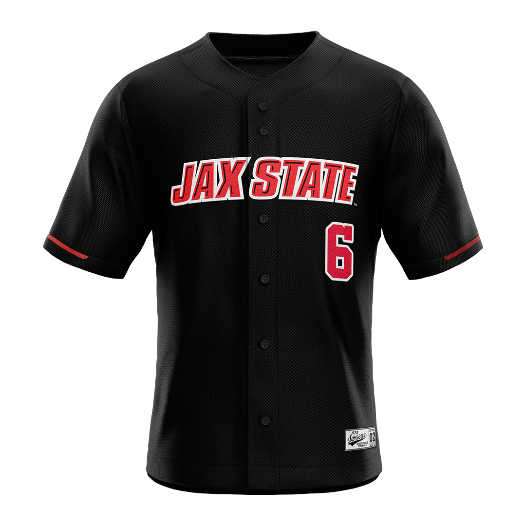 Jax State Black Baseball Jersey - Ace Williamson