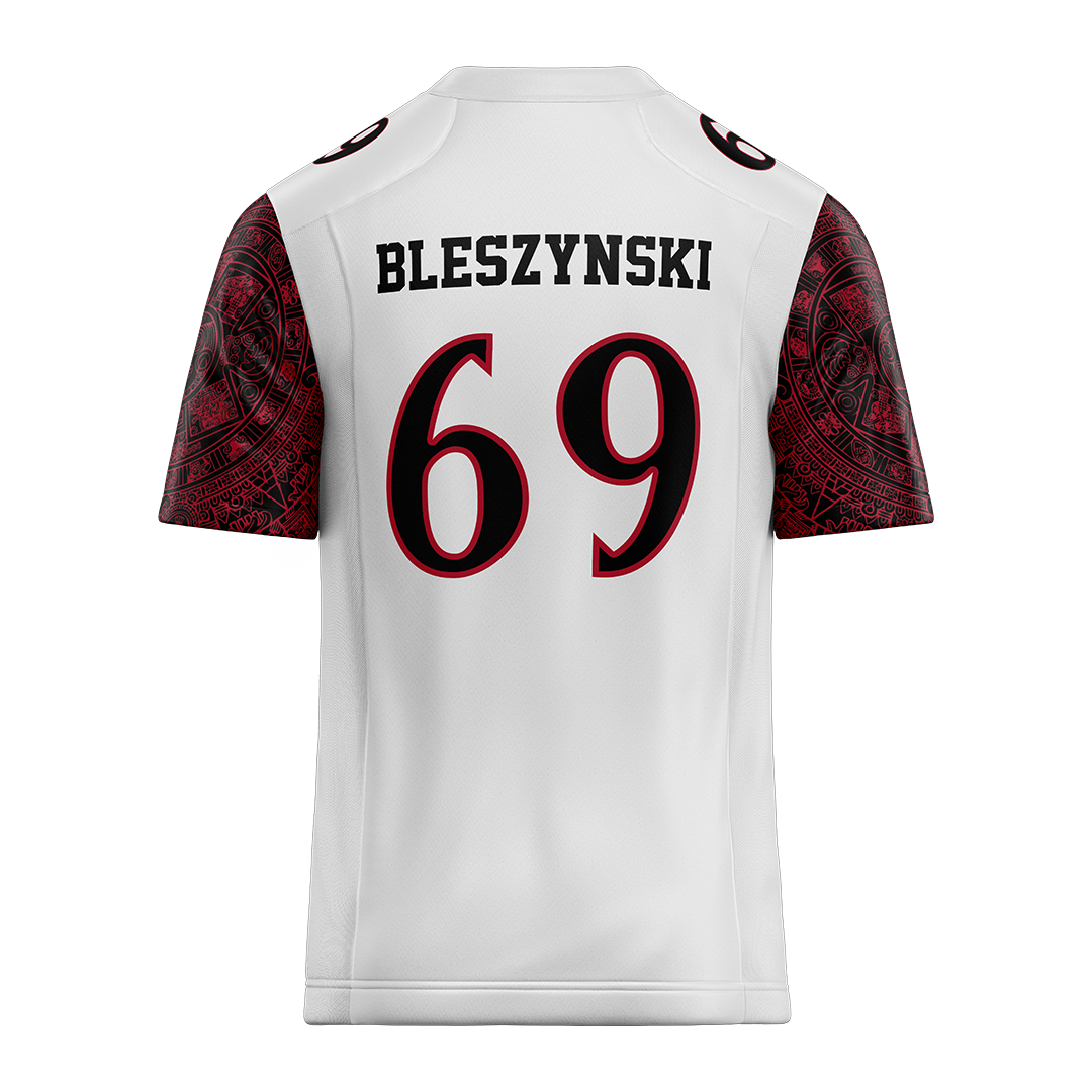 SDSU White Football Jersey - Alex Bleszynski