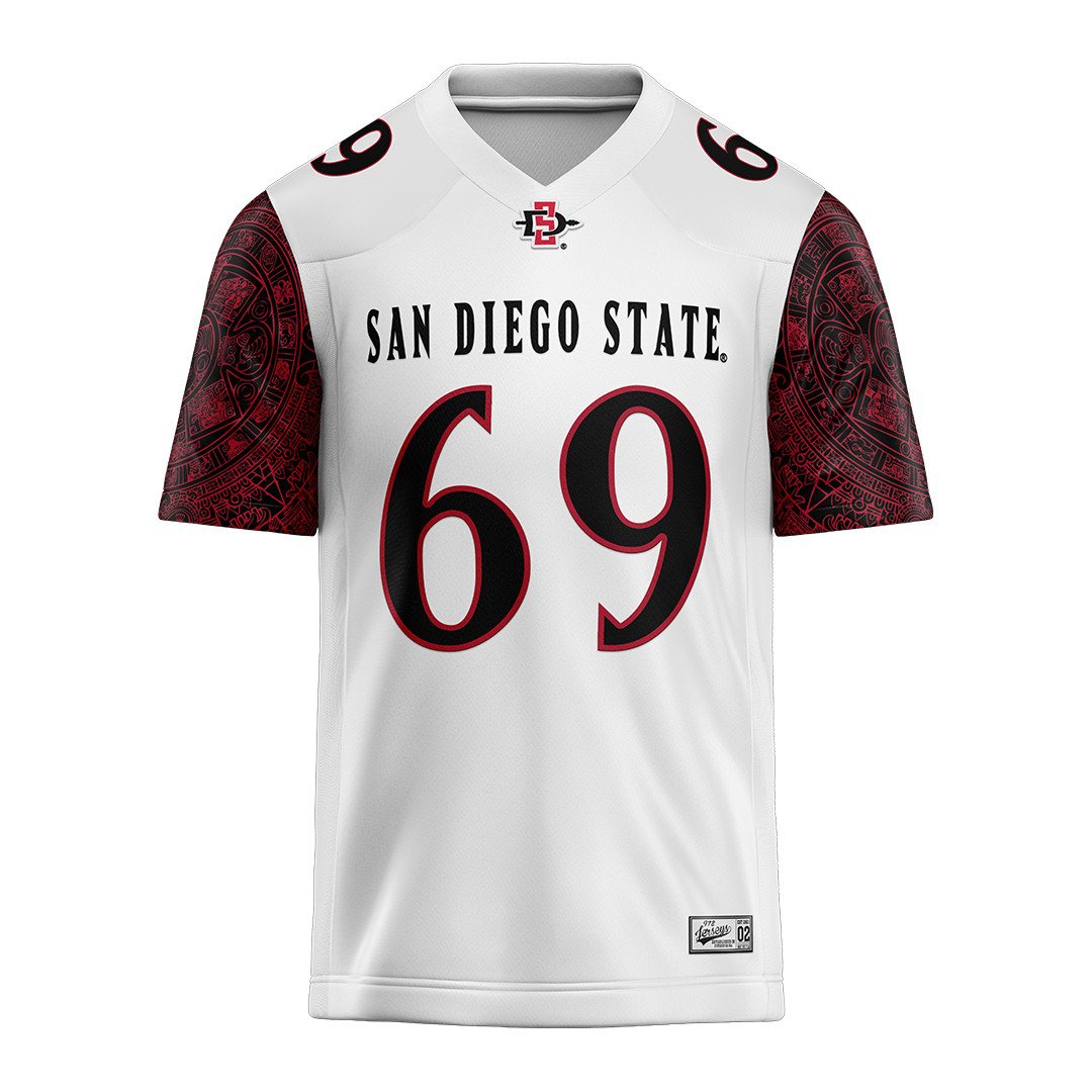SDSU White Football Jersey - Alex Bleszynski
