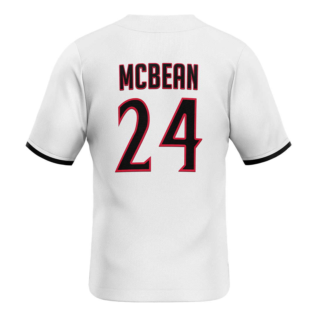 SDSU White Baseball Jersey - Alito McBean