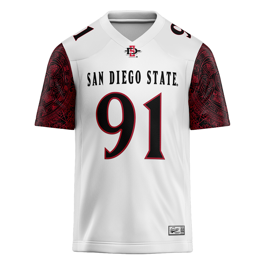 SDSU White Football Jersey - Amari Comier
