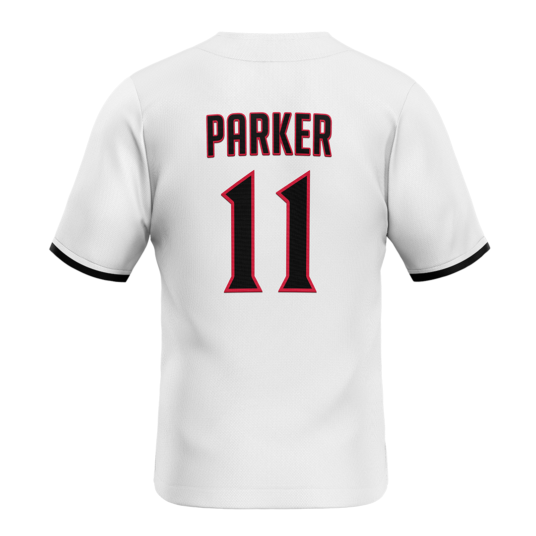 SDSU White Baseball Jersey - Andrew Parker