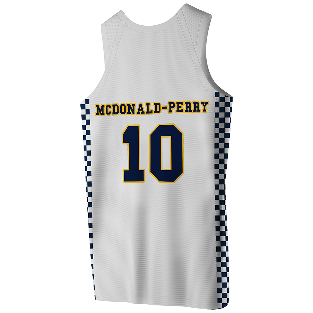 Women's New Haven White Basketball Jersey - Aniya McDonald-Perry