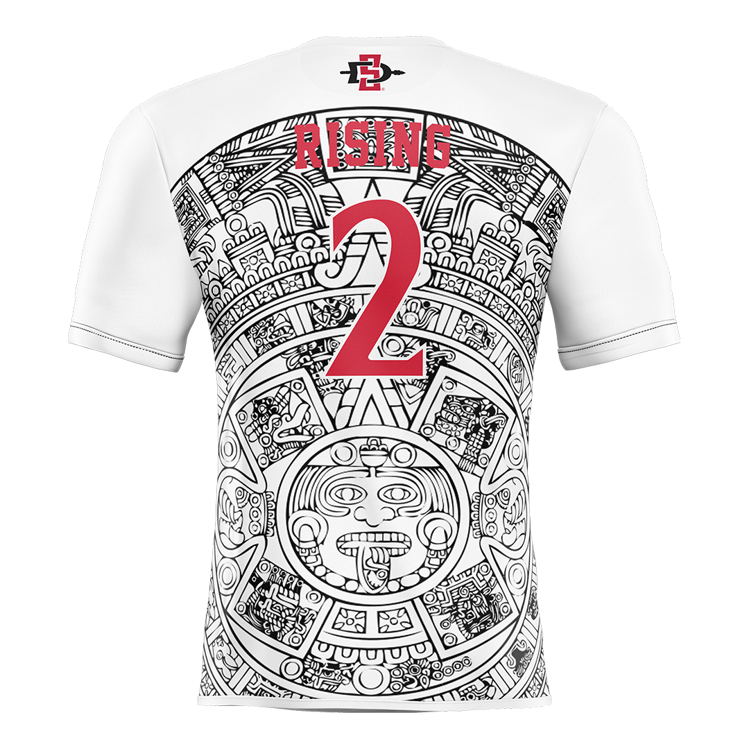 SDSU White Volleyball Jersey - Annelise Rising