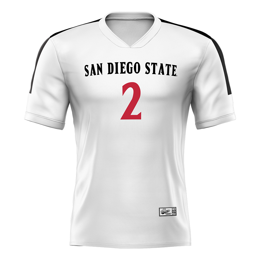 SDSU White Volleyball Jersey - Annelise Rising