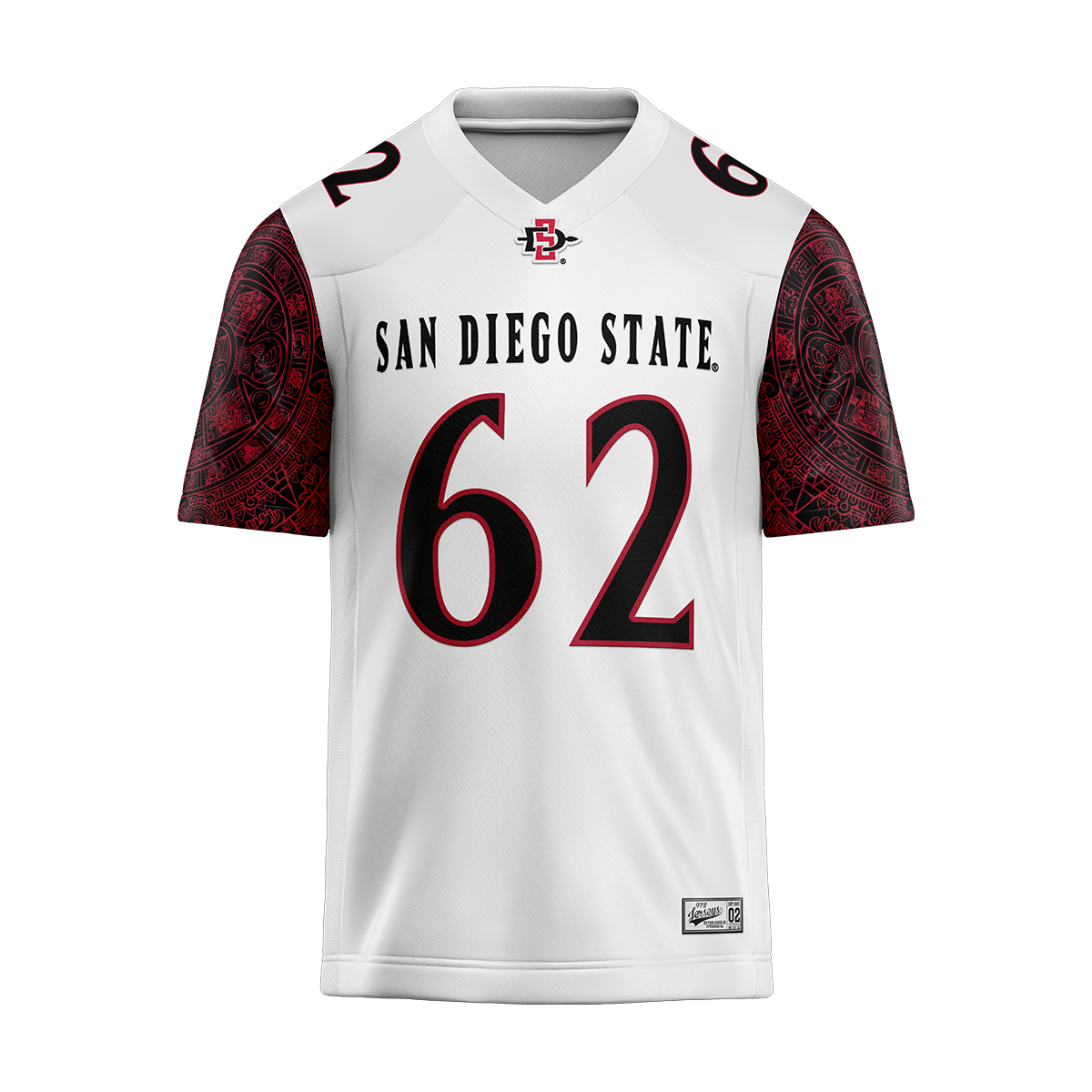 SDSU White Football Jersey - Ashdon Wnetrzak