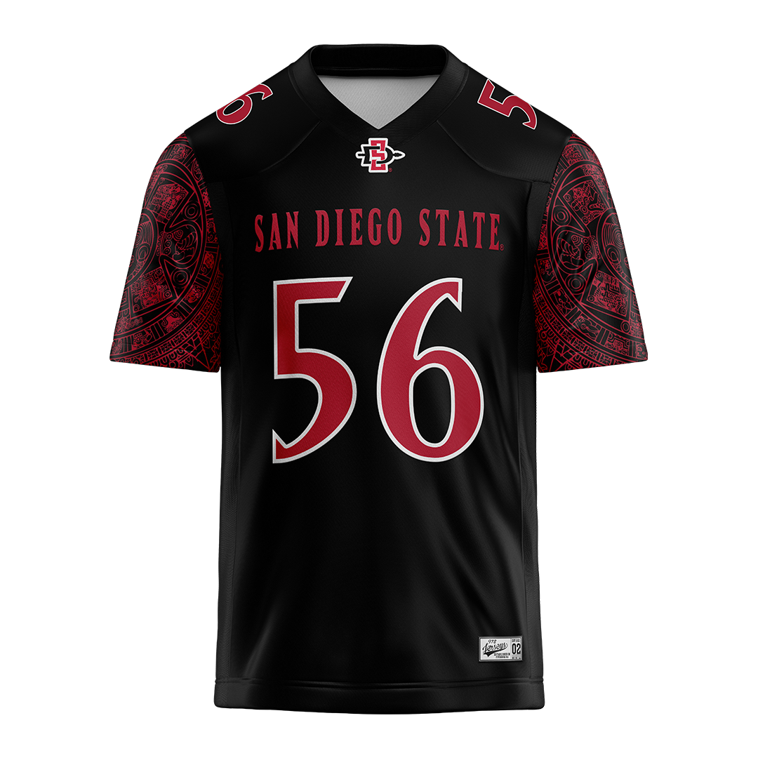 SDSU Black Football Jersey - August Salvati
