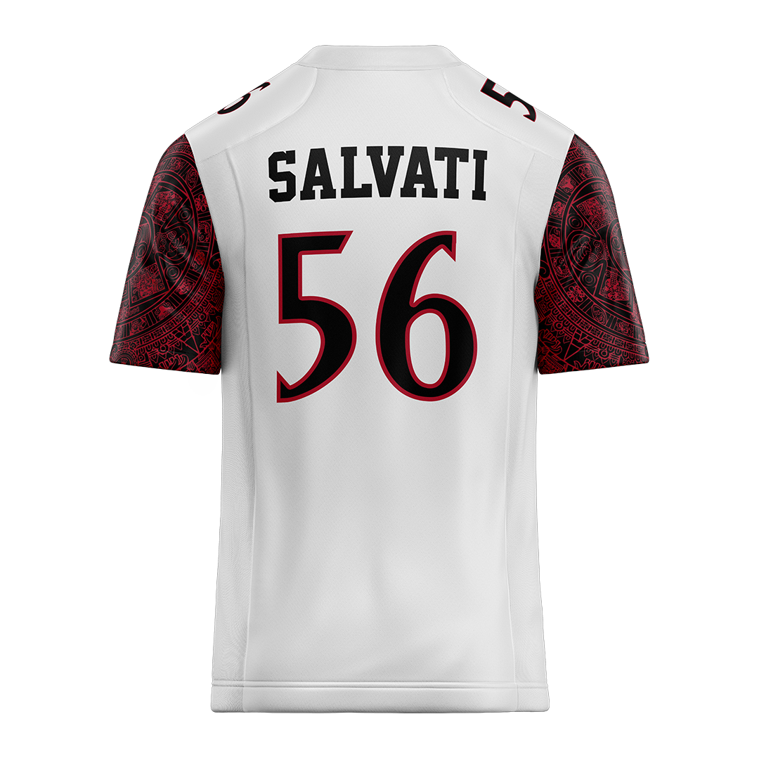 SDSU White Football Jersey - August Salvati