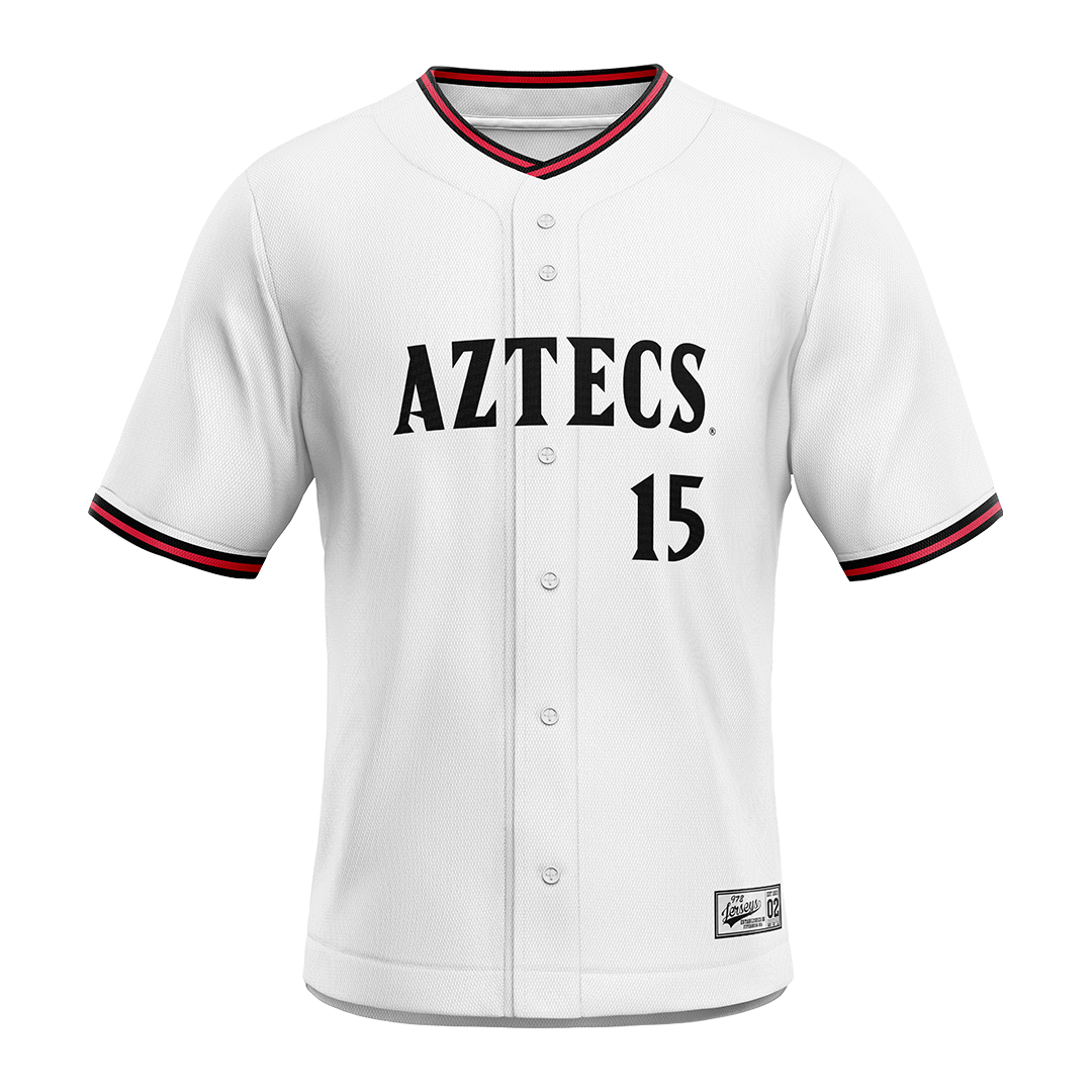 SDSU White Softball Jersey - Ava Schaffel