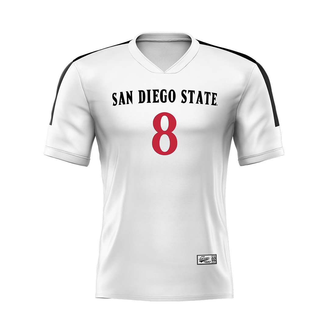 SDSU White Volleyball Jersey - Kendall Mairs
