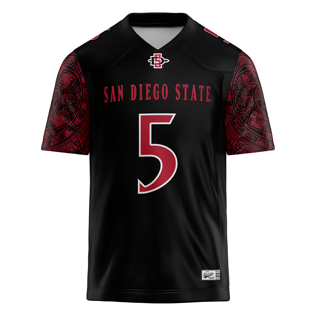 SDSU Black Football Jersey - Bert Emanuel Jr