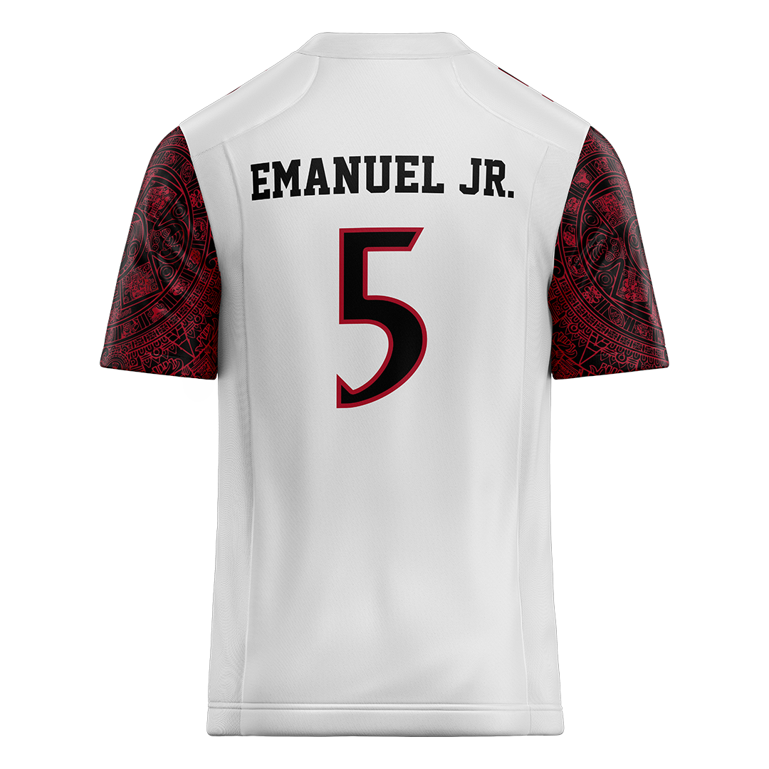 SDSU White Football Jersey - Bert Emanuel Jr