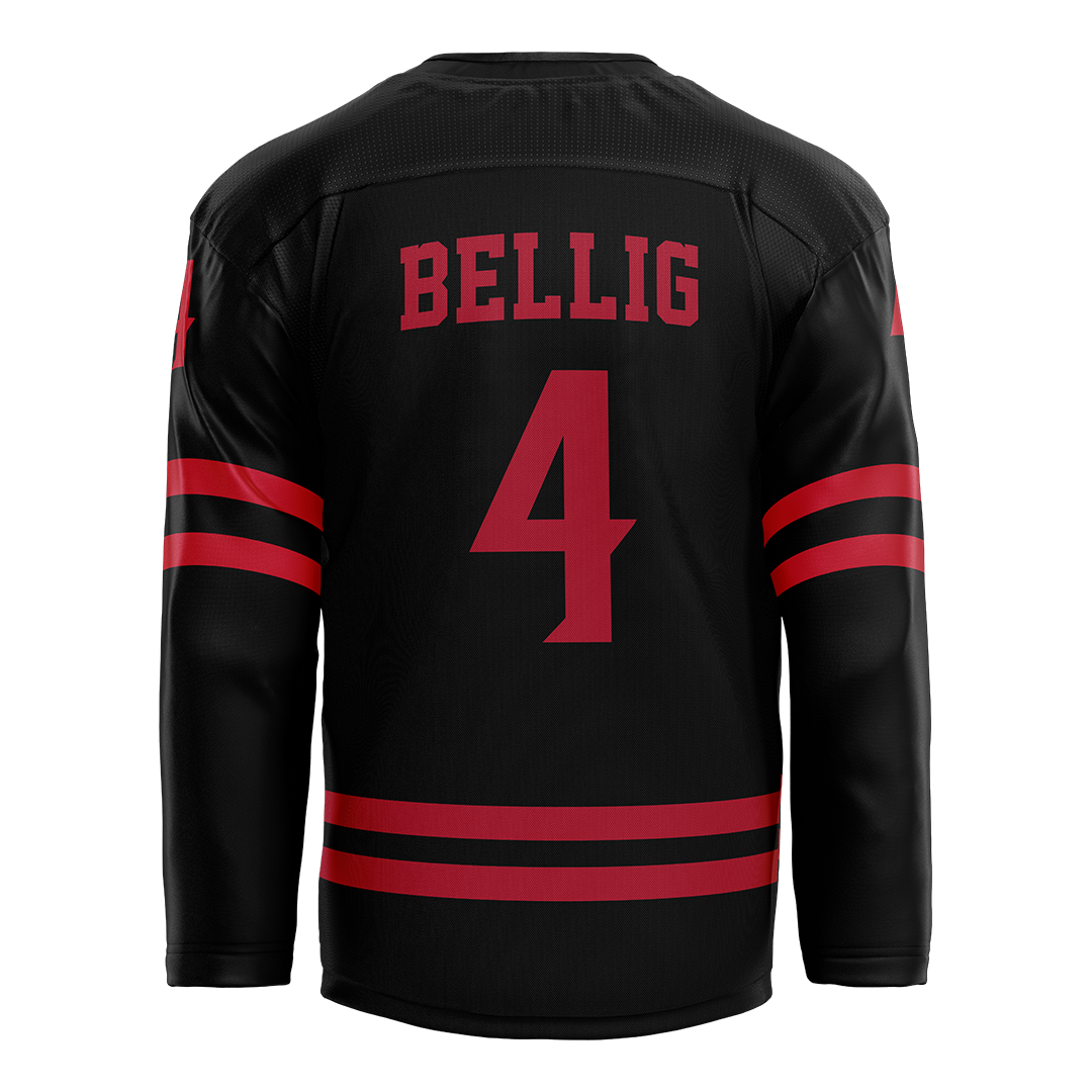 SDSU Black Hockey Jersey - Lucas Bellig