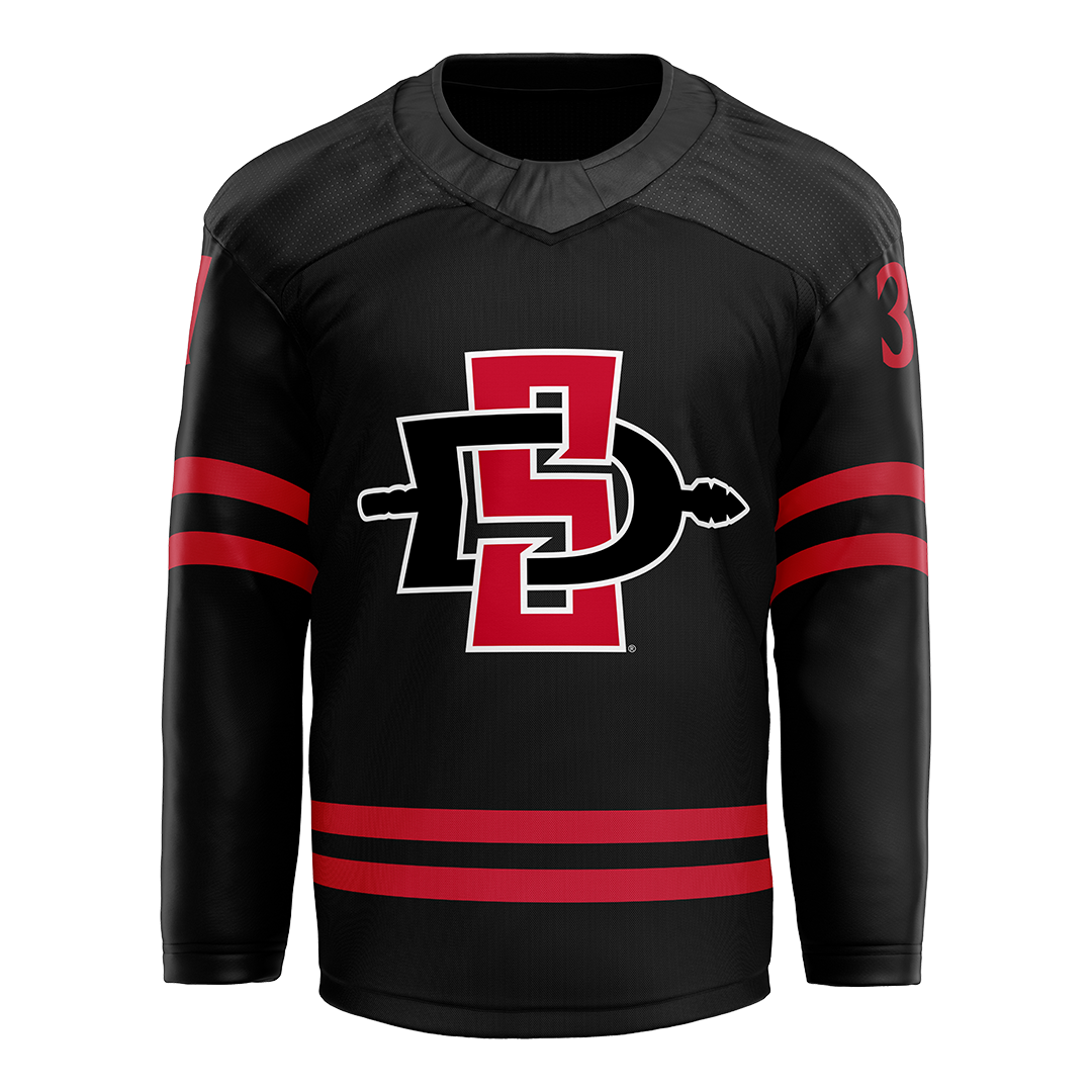 SDSU Black Hockey Jersey - Blake Branon