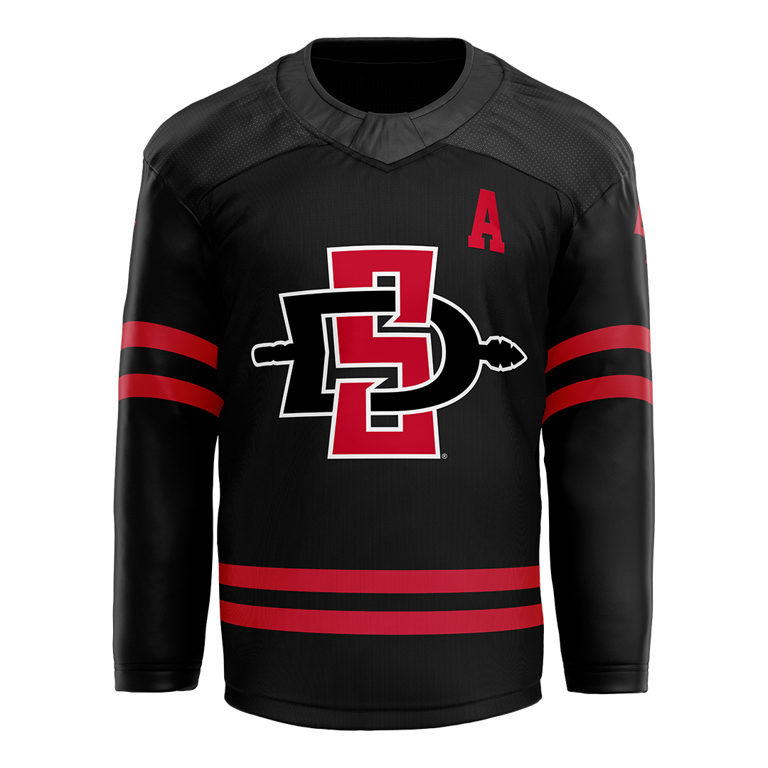 SDSU Black Hockey Jersey - Lucas Bellig