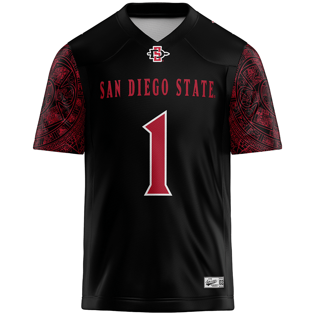 SDSU Black Football Jersey - Chris Johnson