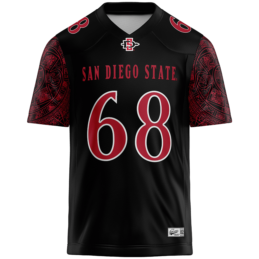 SDSU Black Football Jersey - Ryan Silver