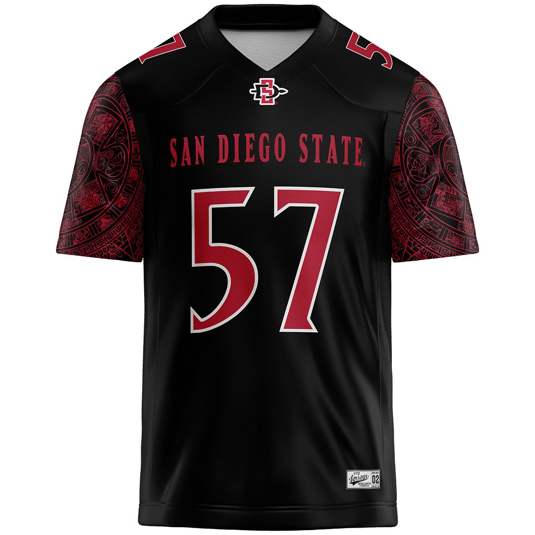 SDSU Black Football Jersey - Saipale Fuimaono