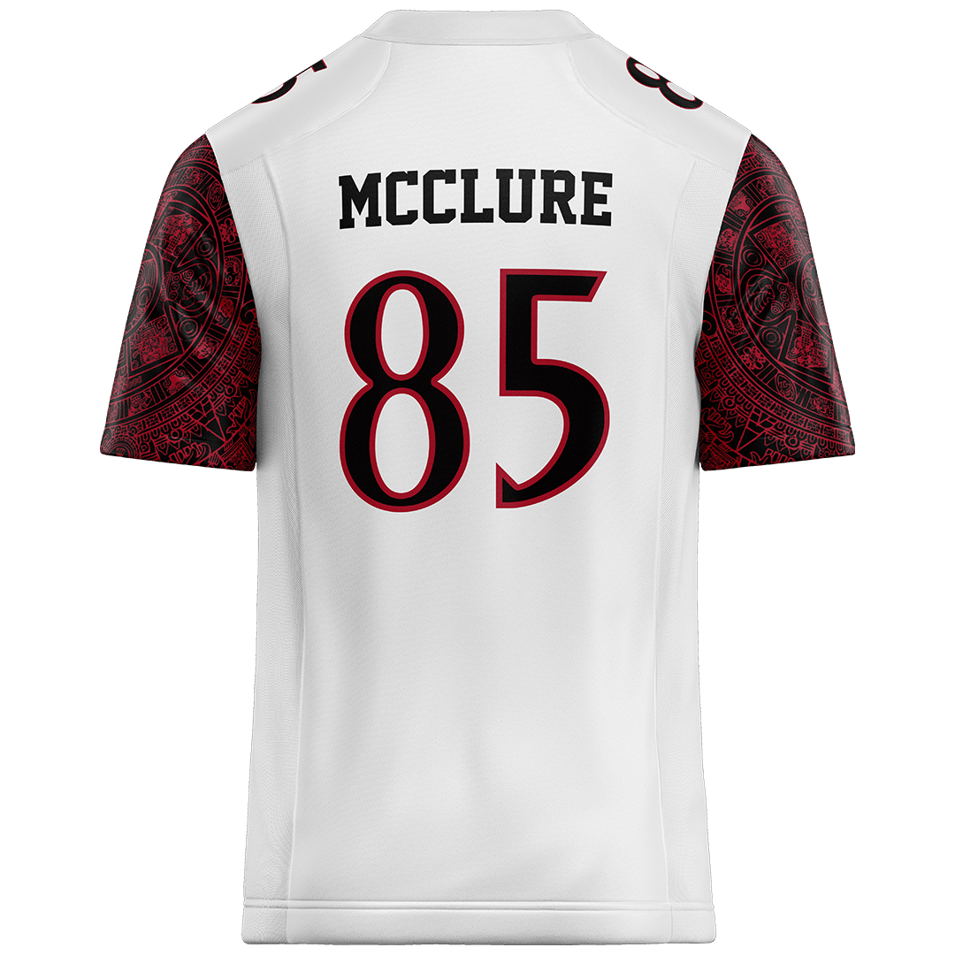 SDSU White Football Jersey - Jerry McClure