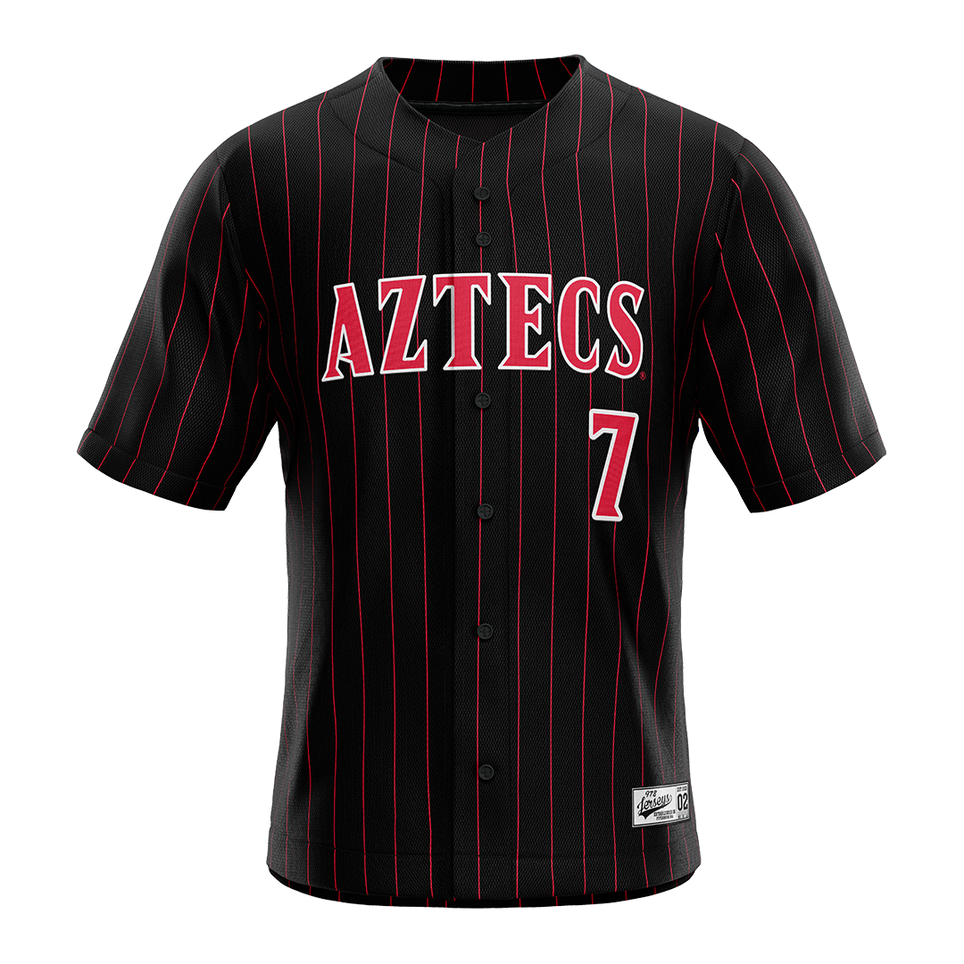 SDSU Black Baseball Jersey -  Gage Adams