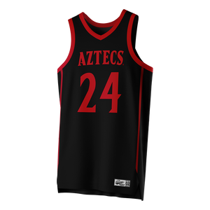 SDSU Black Basketball Jersey - Taj DeGourville