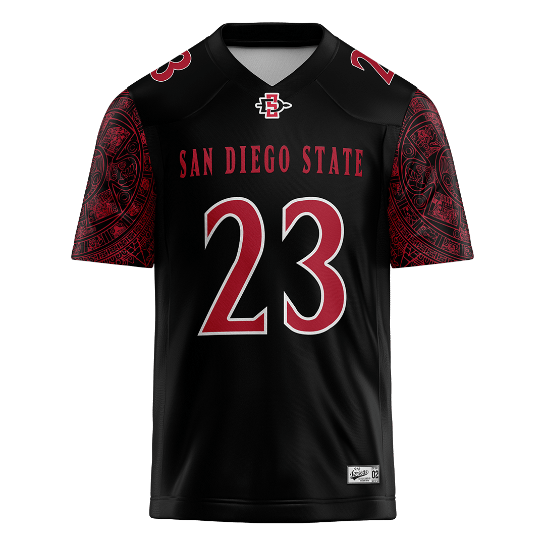 SDSU Black Football Jersey - Isaiah Buxton