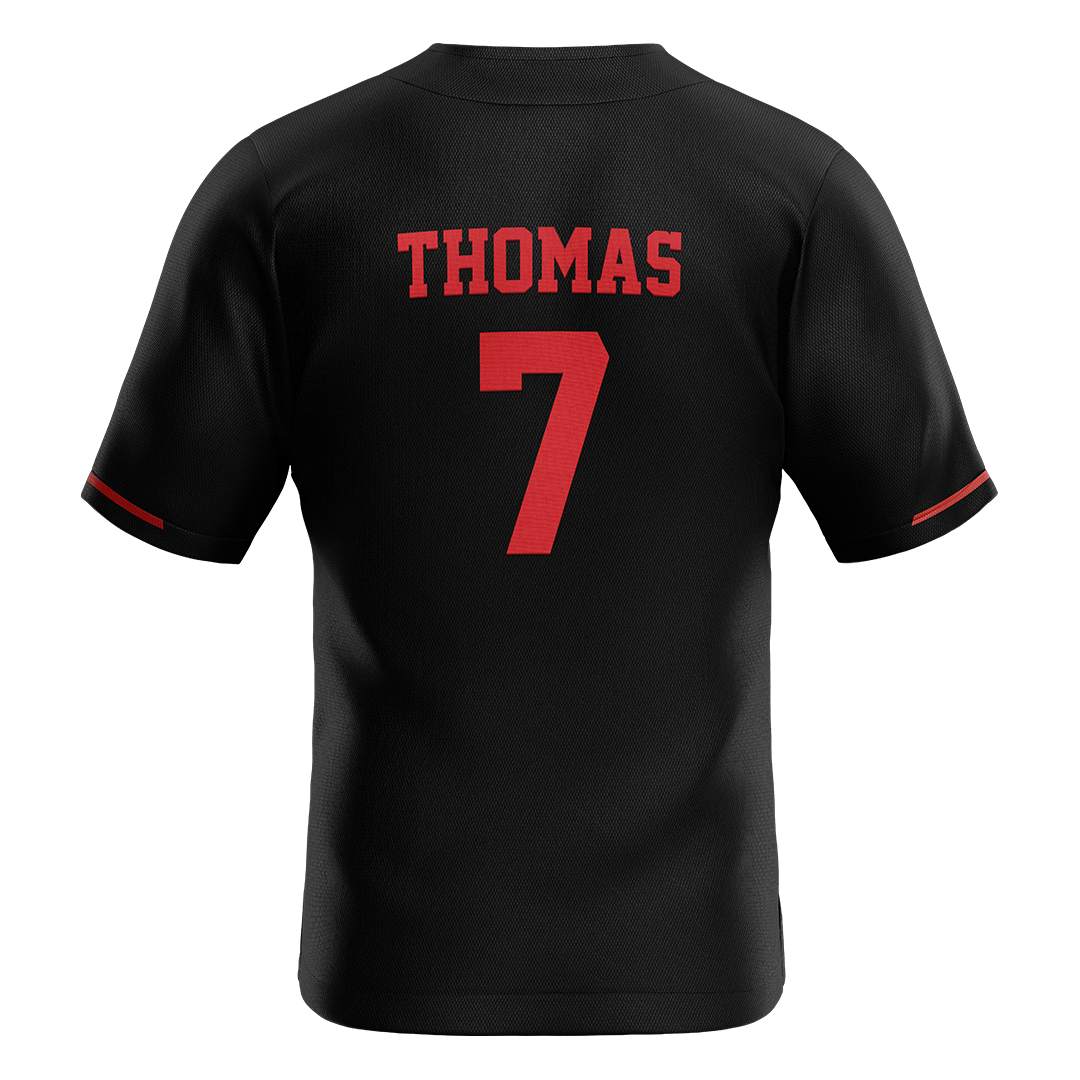 Jax State Black Baseball Jersey - Brady Thomas