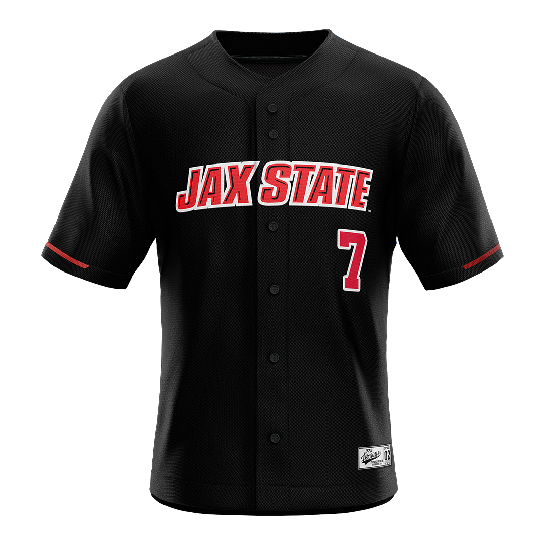 Jax State Black Baseball Jersey - Brady Thomas