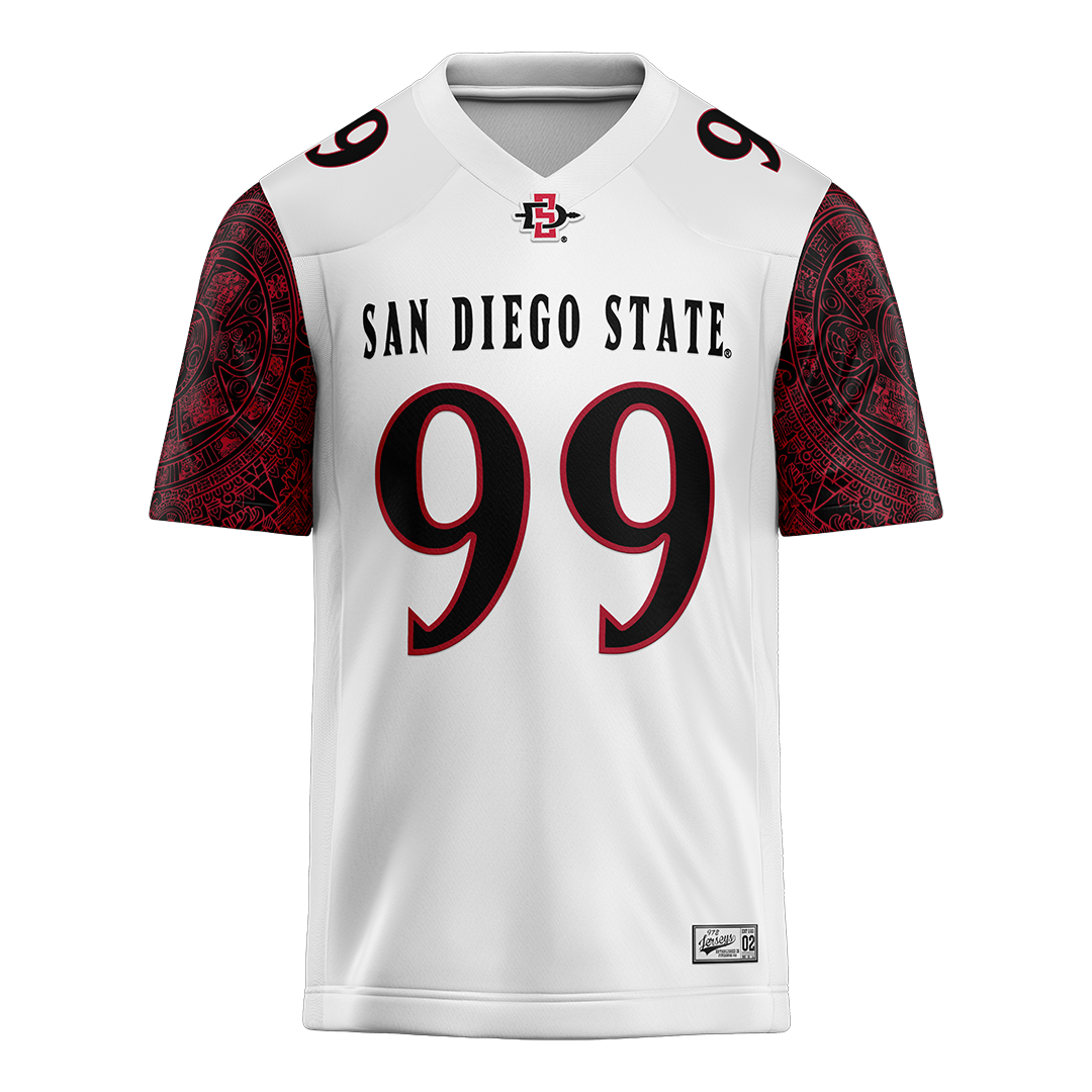 SDSU White Football Jersey - Brian Townsend II