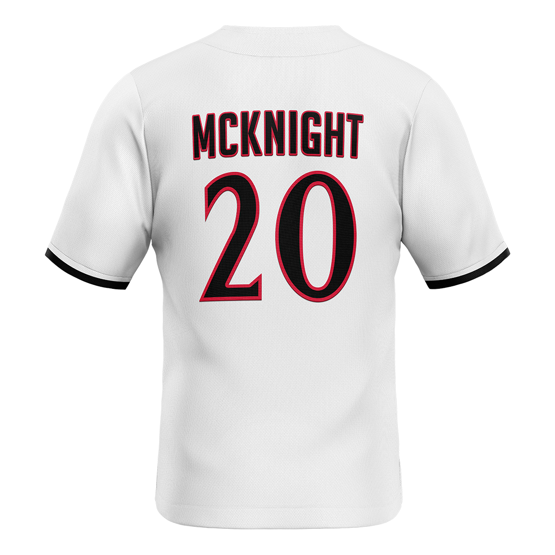 SDSU White Baseball Jersey - Bryce McKnight