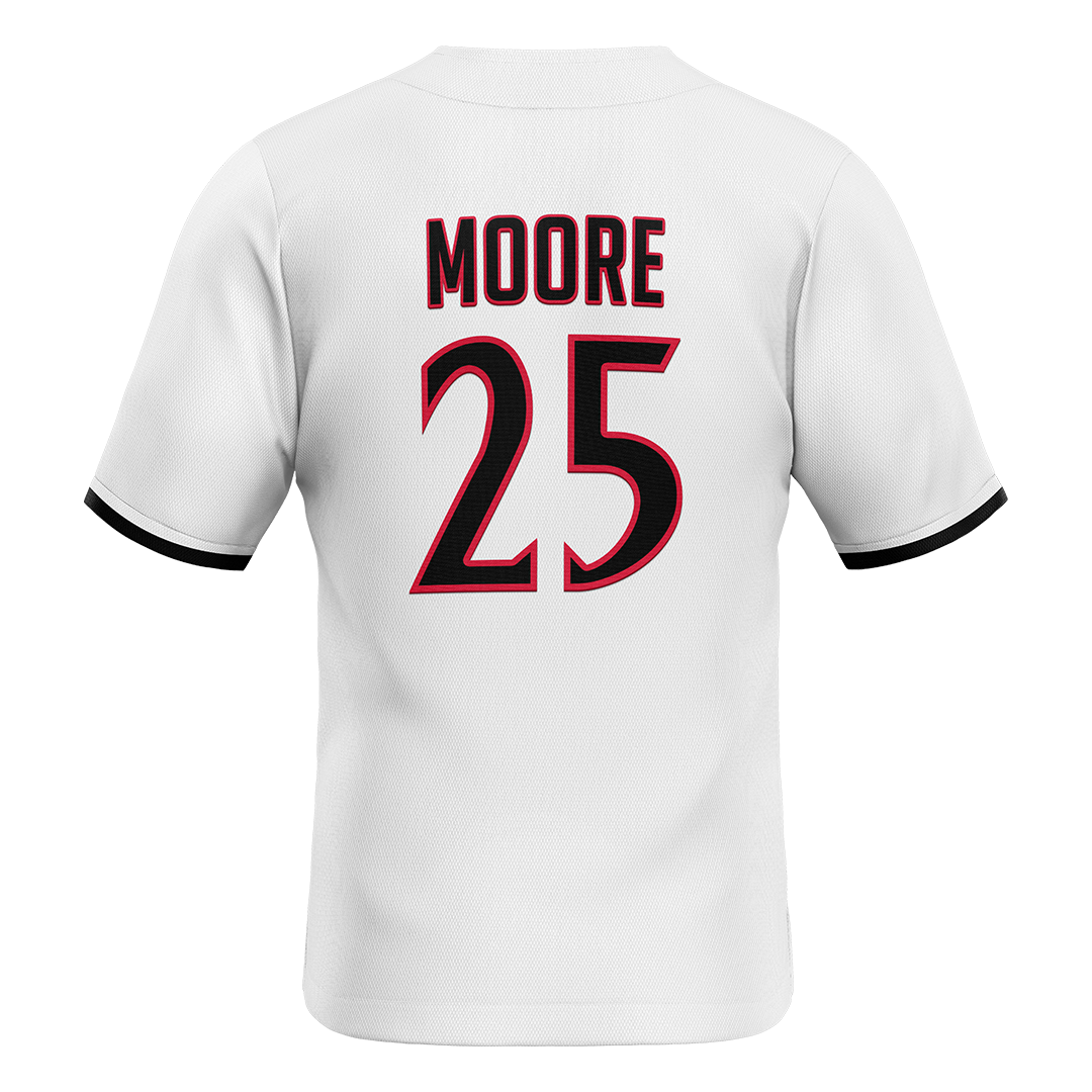SDSU White Baseball Jersey - Carson Moore