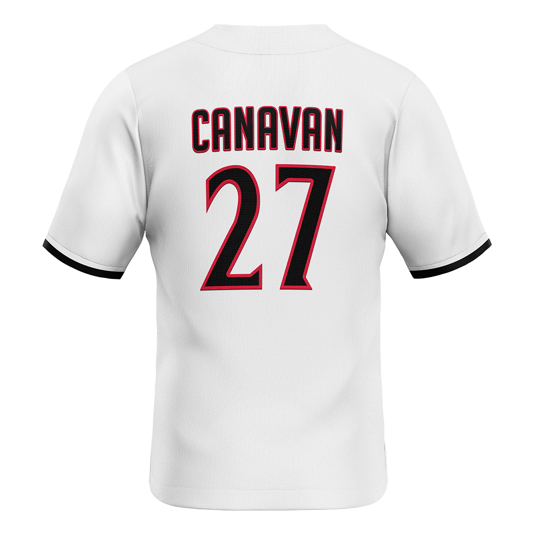 SDSU White Baseball Jersey - Chris Canavan