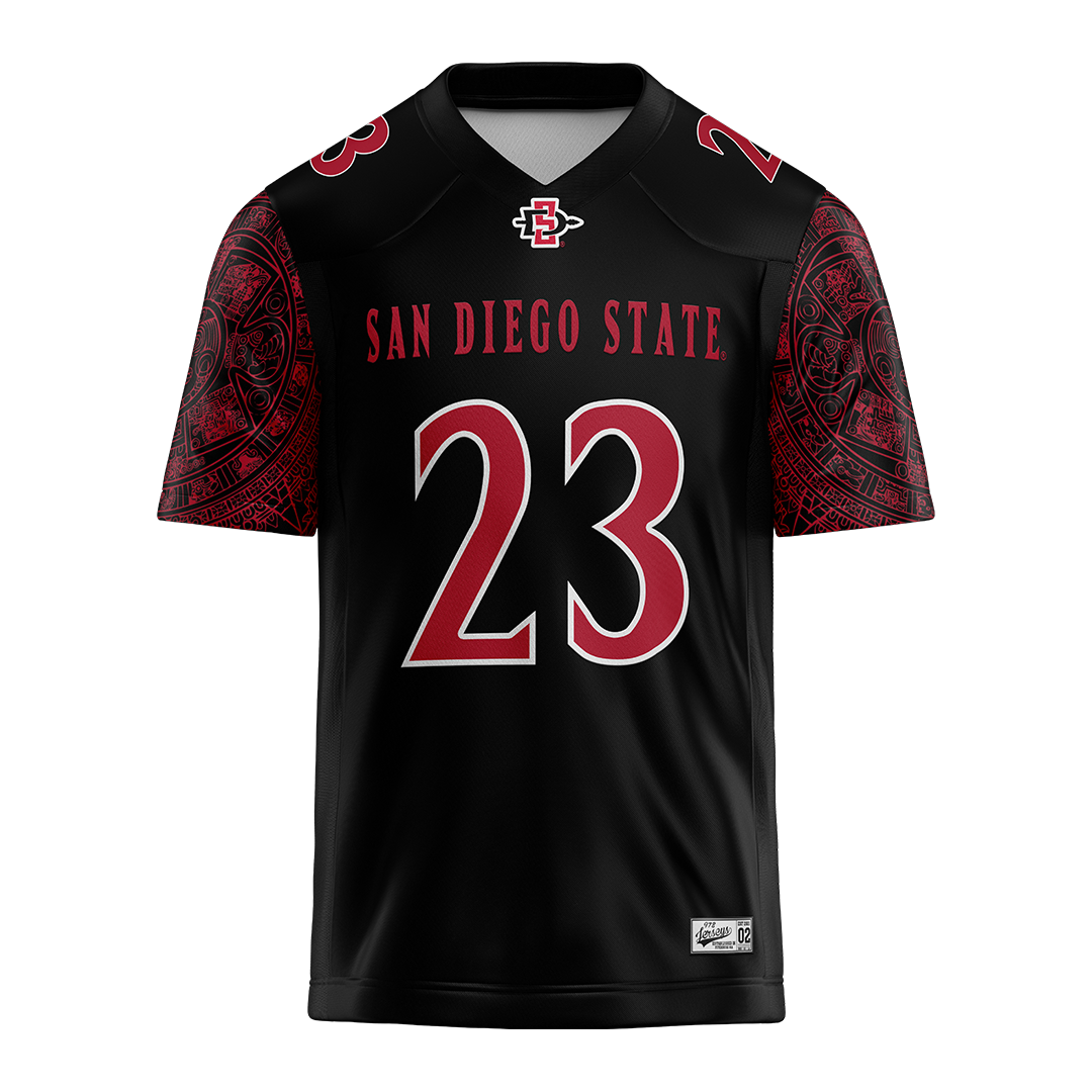 SDSU Black Football Jersey - Christian Washington