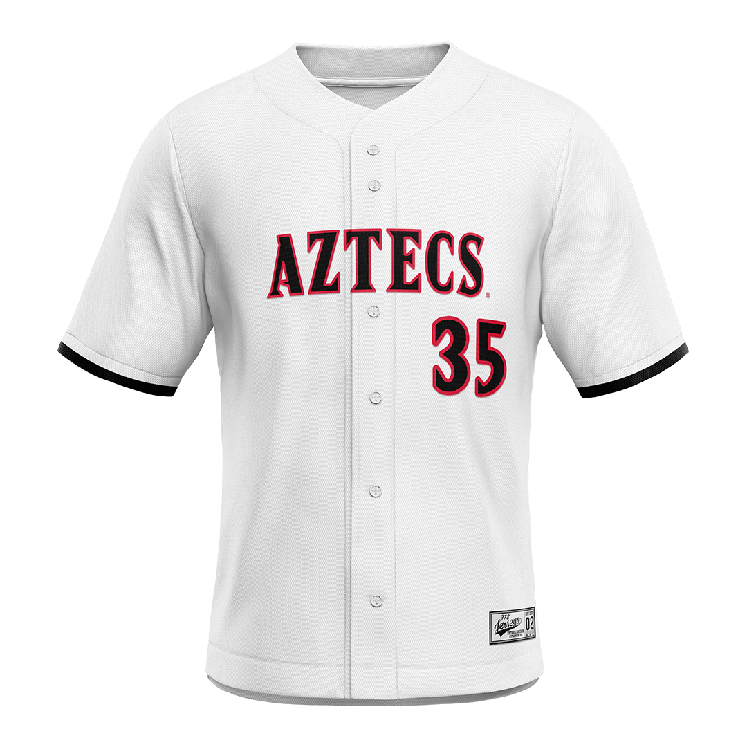 SDSU White Baseball Jersey - Colton LaFave