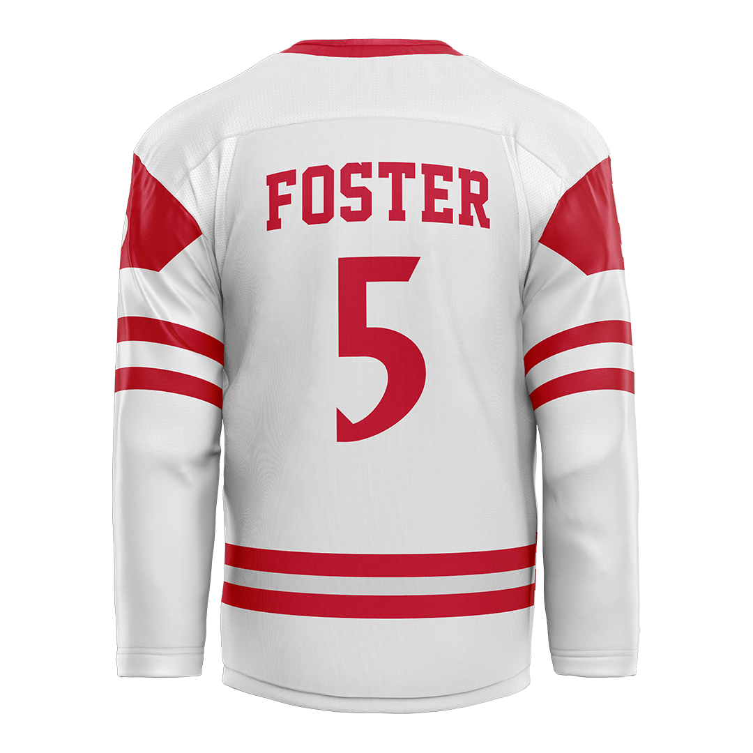 SDSU White Hockey Jersey - Corbett Foster