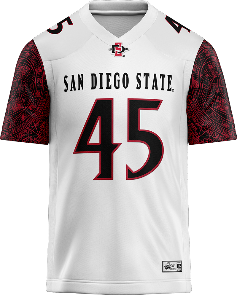 SDSU White Football Jersey - DJ Herman