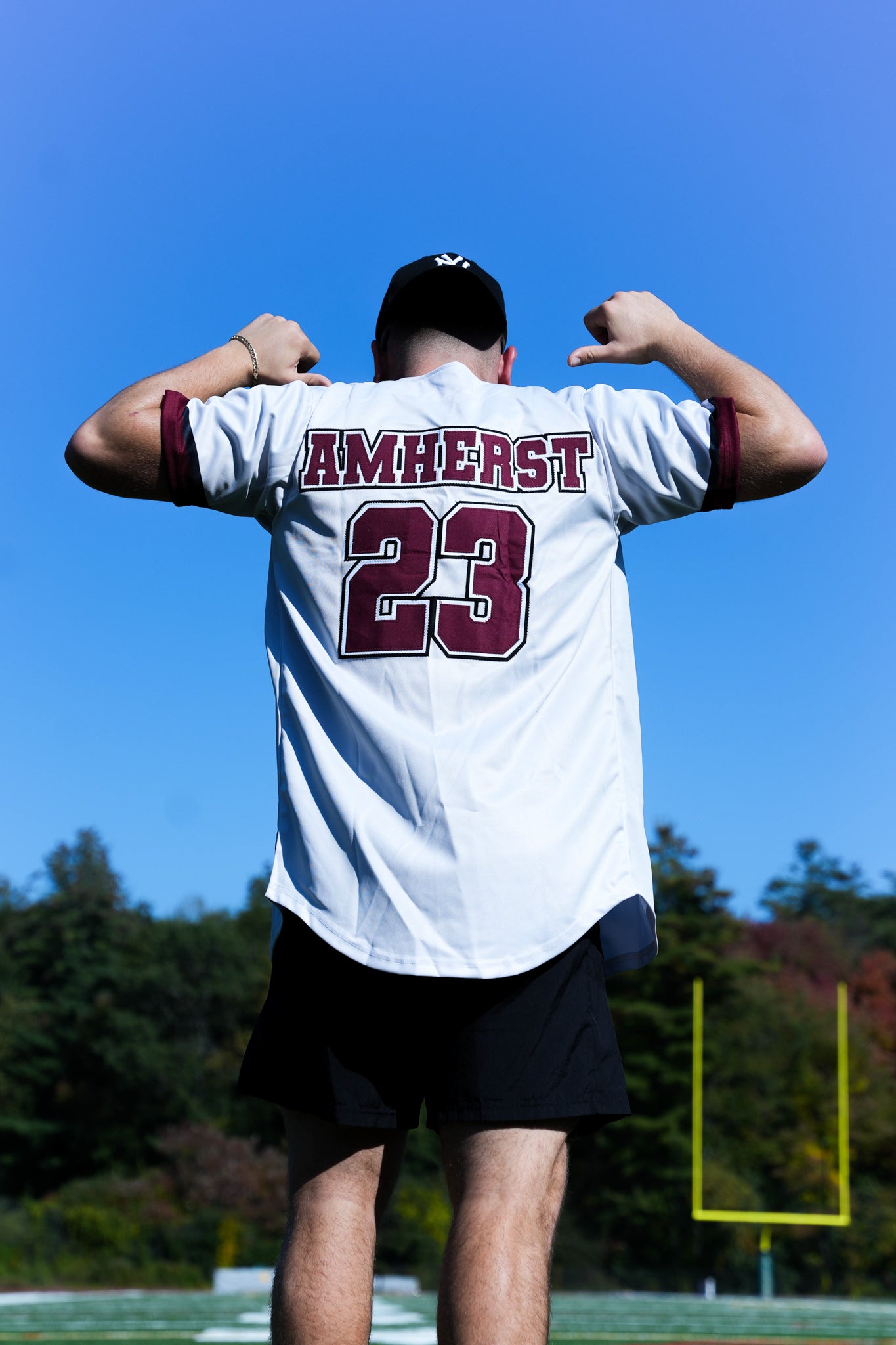UMass Amherst White Baseball Jersey
