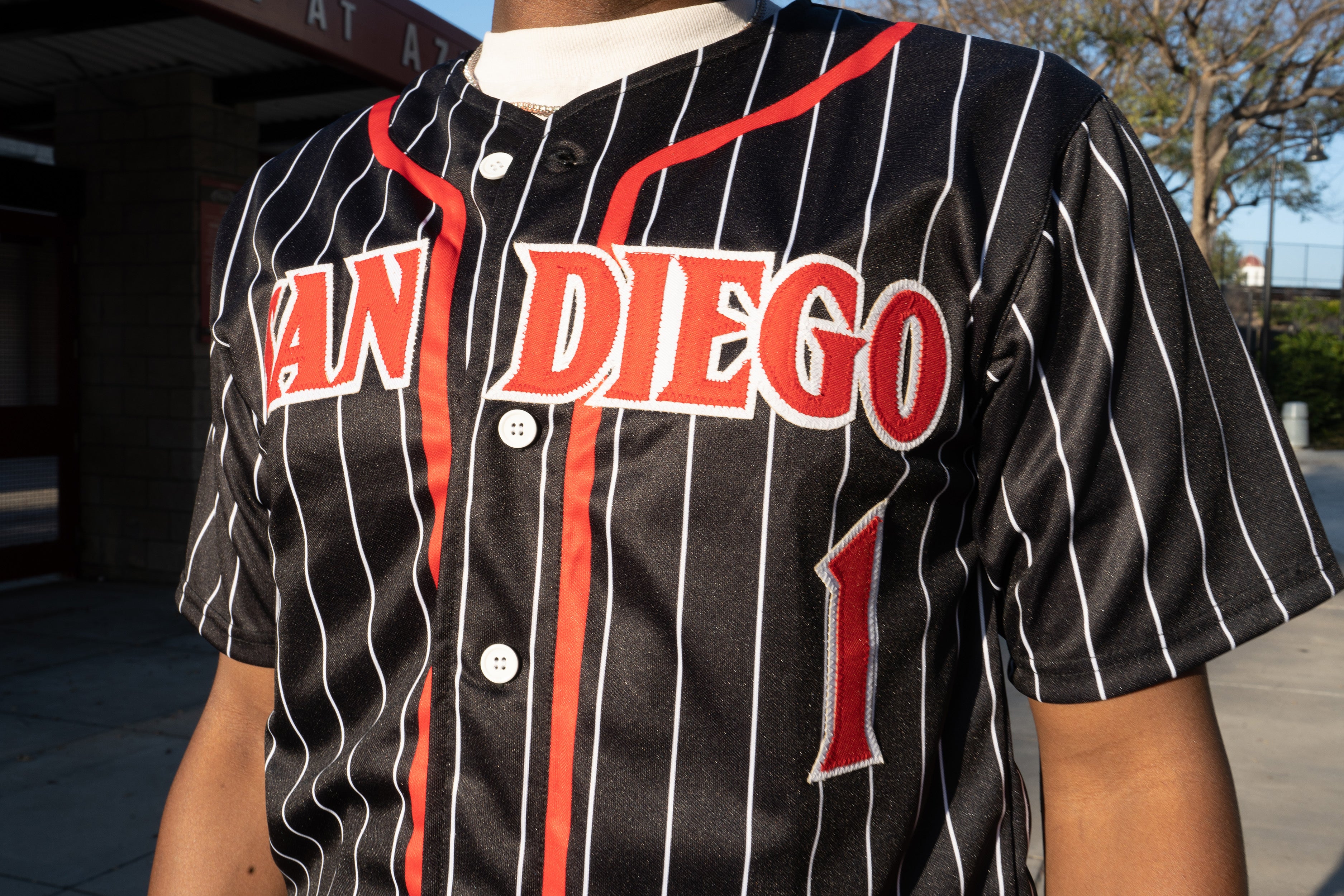 San Diego State Embroidered Crop Top Baseball Jersey – 978 Jerseys