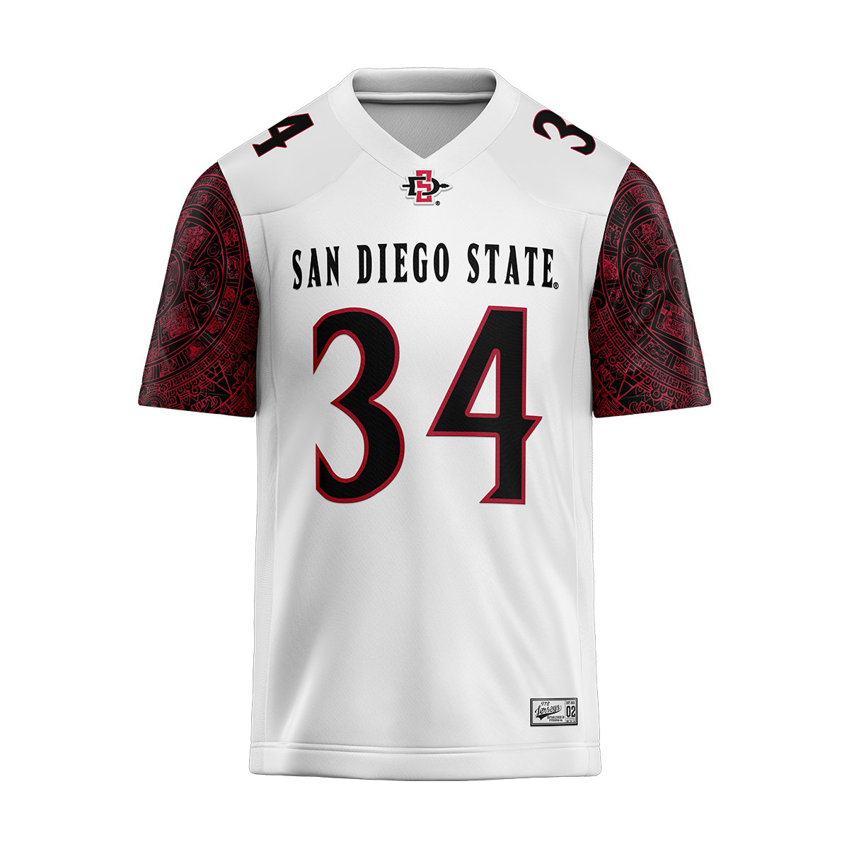 SDSU White Football Jersey - Dean Harrington