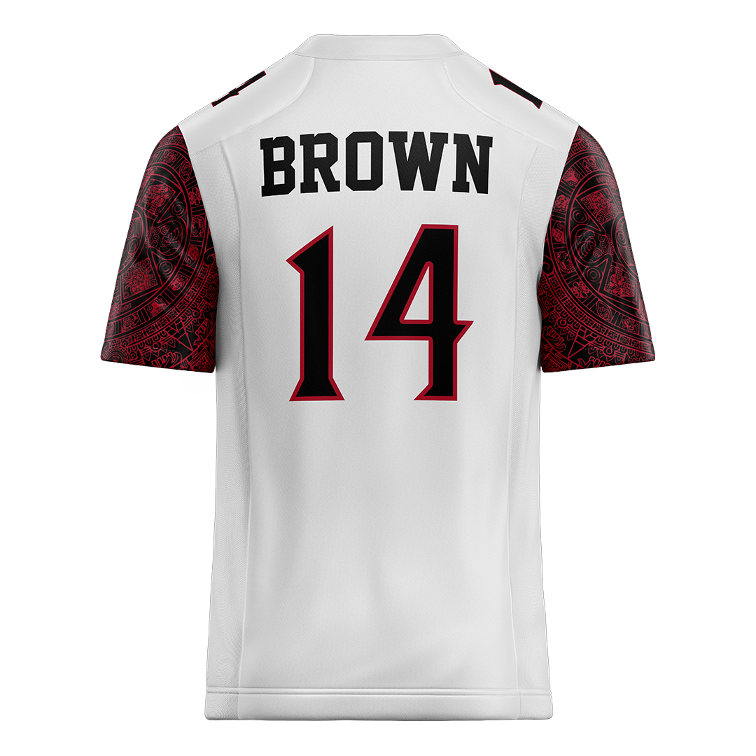 SDSU White Football Jersey - Donovan Brown
