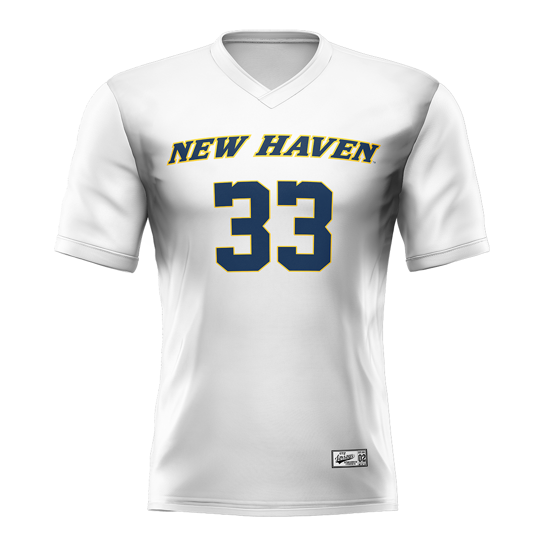 New Haven White Lacrosse Jersey - Elise Longanecker