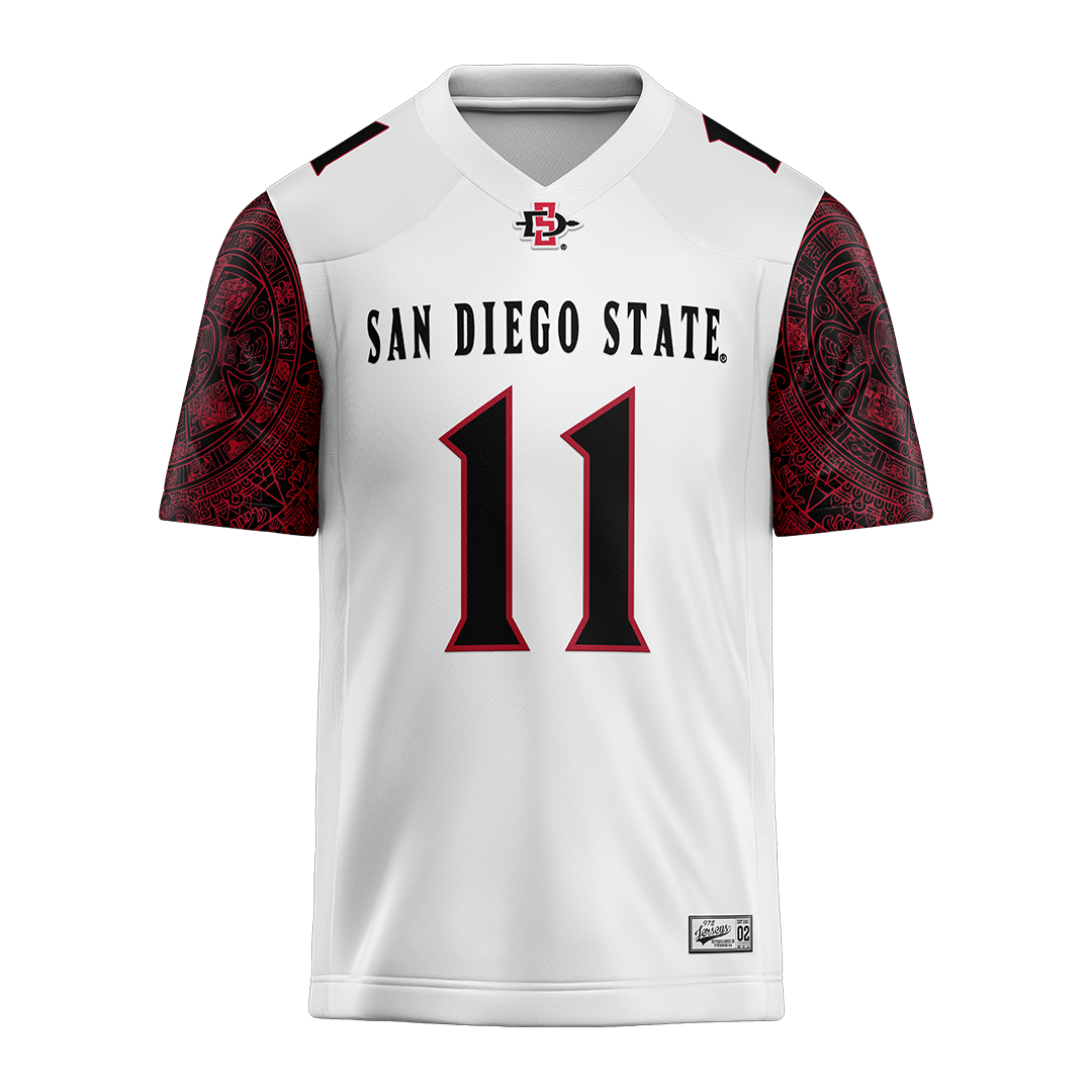 SDSU White Football Jersey - Gabriel Plascencia