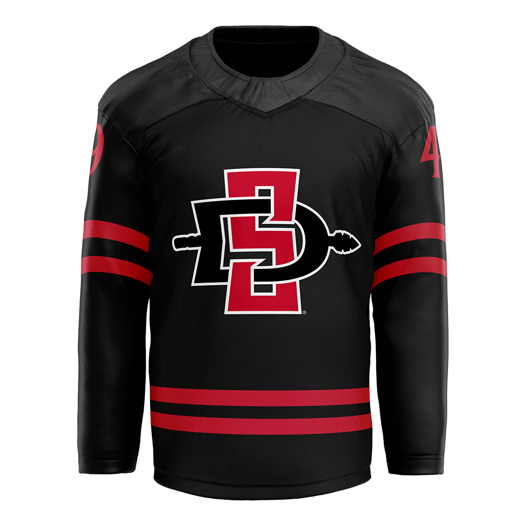SDSU Black Hockey Jersey - Garion Barber
