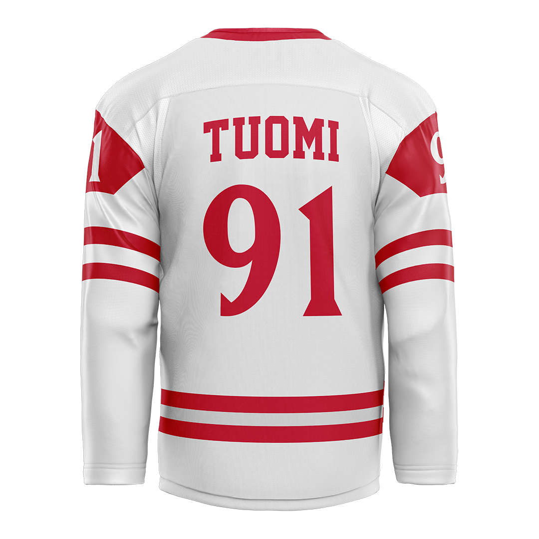 SDSU White Hockey Jersey - Gavin Tuomi