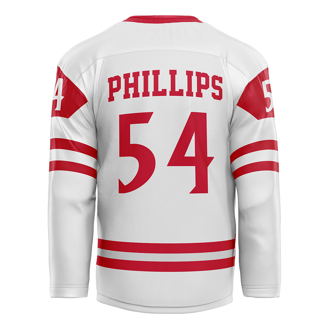 SDSU White Hockey Jersey - Hud Phillips