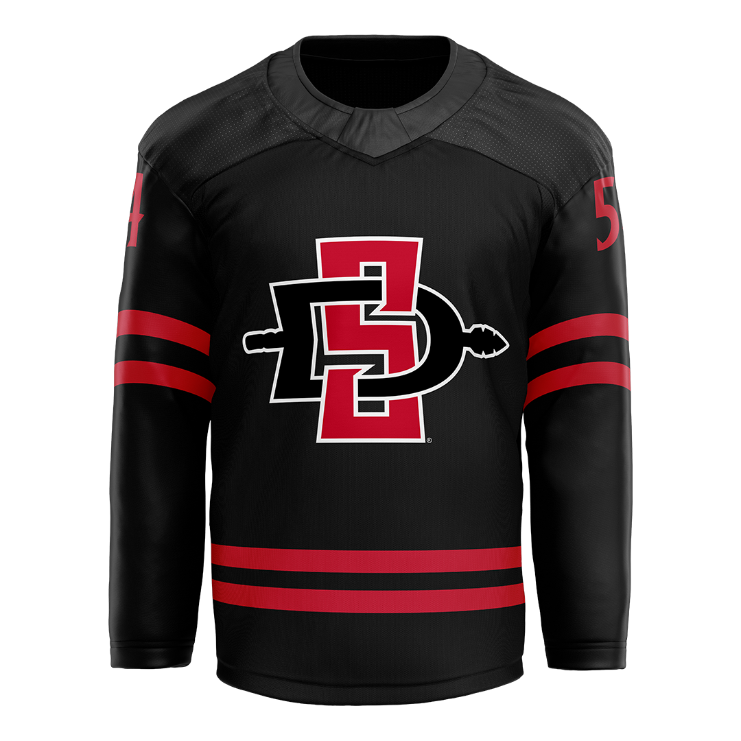 SDSU Black Hockey Jersey - Hud Phillips