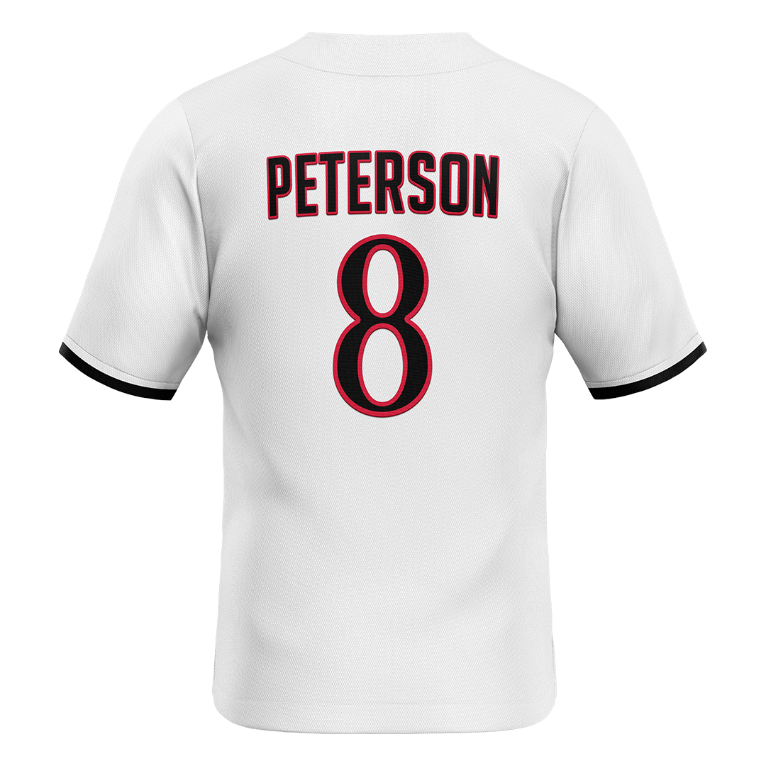 SDSU White Baseball Jersey - Tyce Peterson